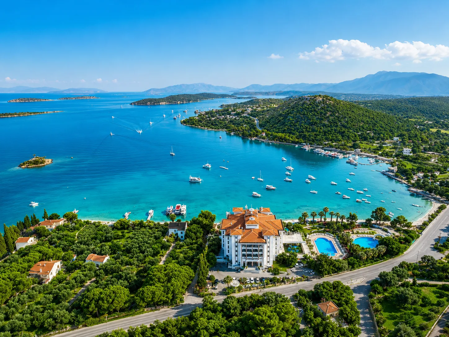 Muup Resort tesis ve kıyı havadan görünüm